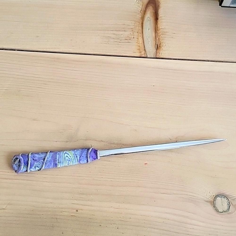 Purple & Blue Handle Letter Opener